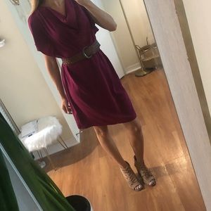 Target maroon burgundy cowl neck dress